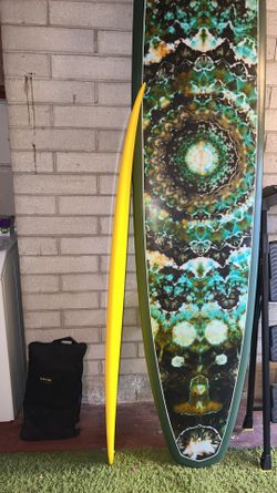 5'6 Custom Yellow fish Surfboard Shortboard EPS for Sale in