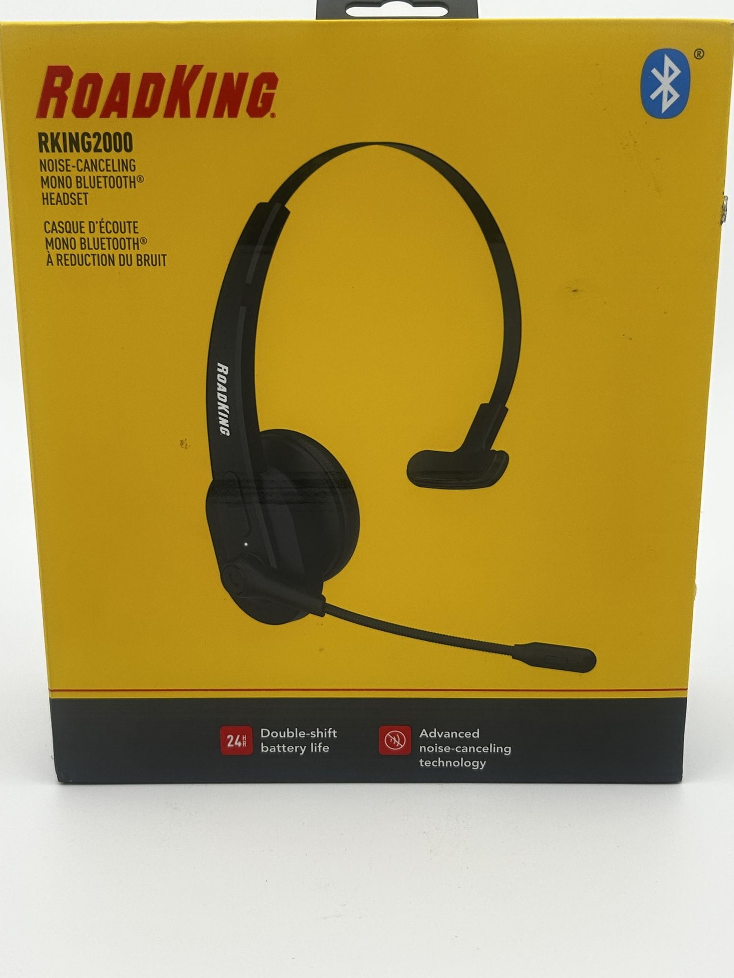 🎧 RoadKing Noise Canceling Mono Bluetooth Headset – Brand New – Great Deal!