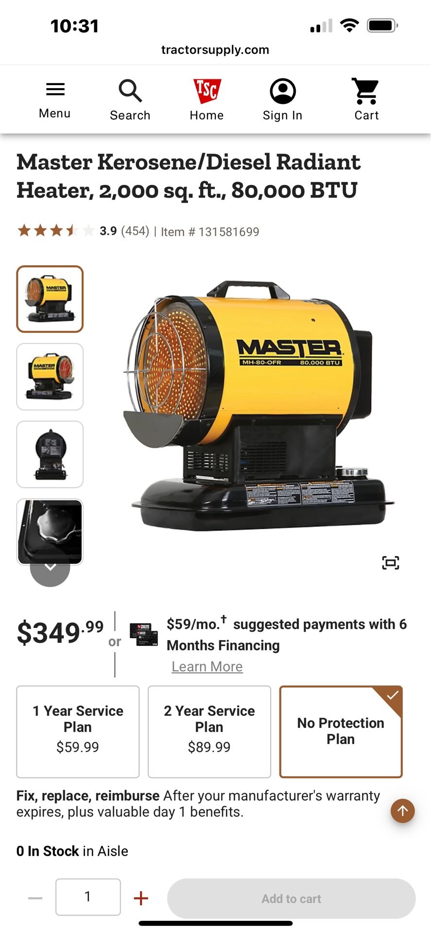 Kerosene/diesel Heater