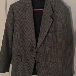 Sérgio Savitini Men’s Houndstooth Suit Jacket - Blue Lining - Fits 5’7-5’9 Male