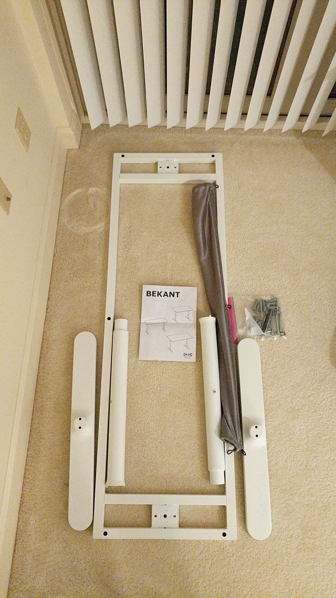 IKEA Bekant Desk White (No table top)