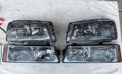 03-06 Chevy Silverado Smoke Clear Reflector Headlights Parking Lights