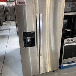 Whirlpool Stainless Steel 36” Wide Side-by-Side Refrigerator - 25 Cu. Ft.