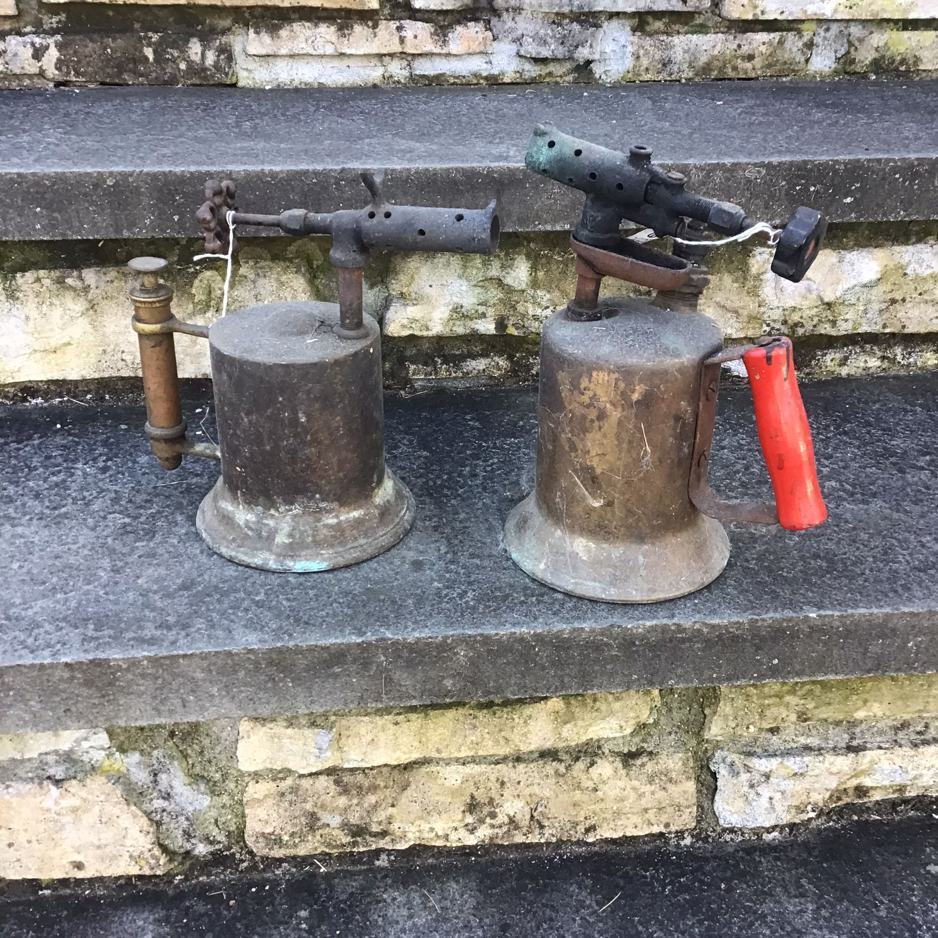 Pair of Vintage Brass blow Torch