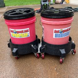 Car Wash Buckets With Dolly From Autogeeks