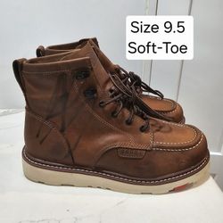 Brunt Soft Toe Work Boots Size 9.5 