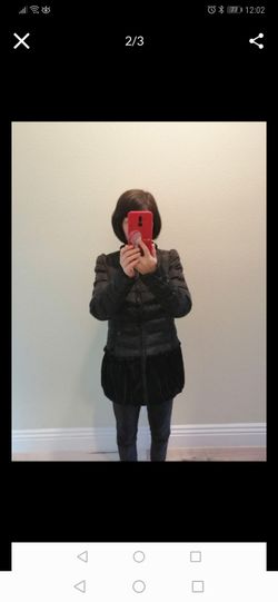 Black nice long jacket, size s