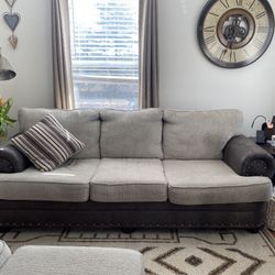 Newman Chenille Sofa And Chair & A half! Raymour and Flanigan