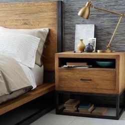 West Elm Wood Nightstands Side Table - Set of 2