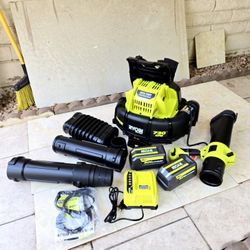 RYOBI 40V Brushless Whisper Series Backpack Leaf Blower Kit 730CFM