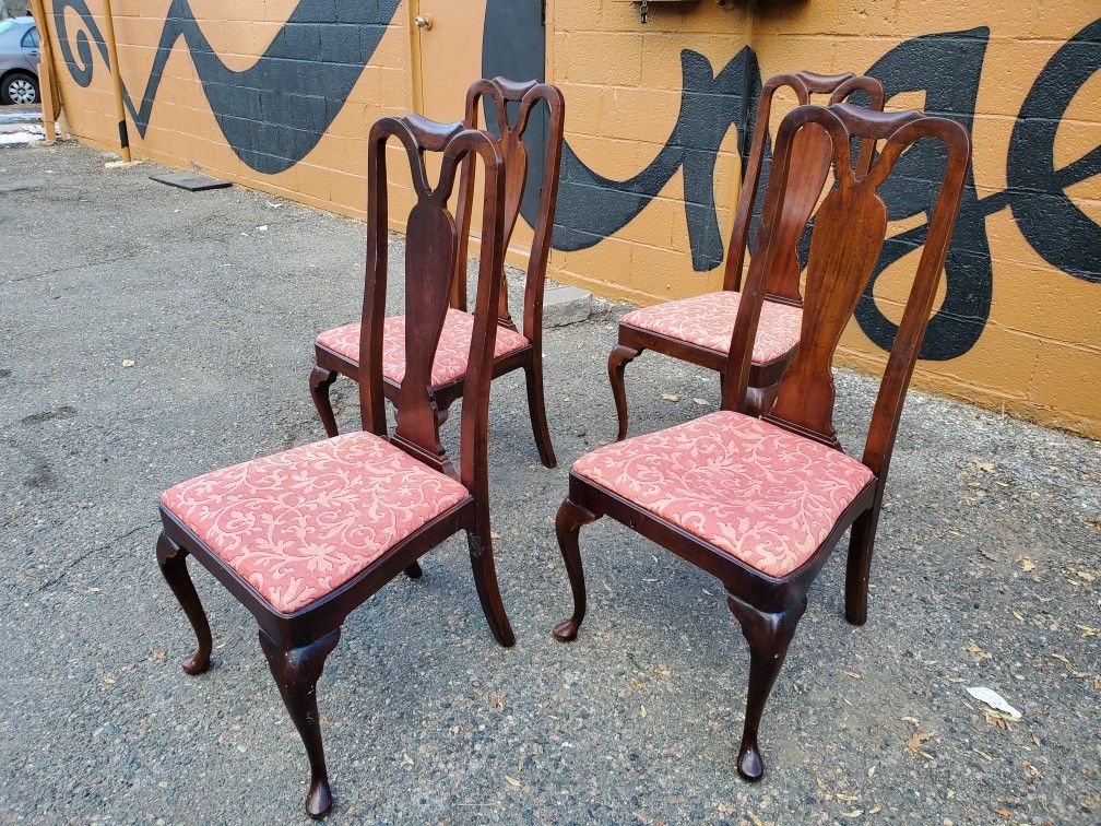 4 Vintage Dining Chairs 