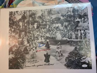 Wizard of Oz Multi-Signed Photo JSA Certified