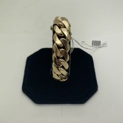 CUBAN BRACELET 14KT YELLOW GOLD, 8” LENGHT, 129.9 GRAMS, 14.9 MM