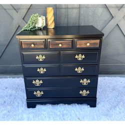 Stunning Black Refinished Angelina Tall Dresser