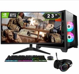 BRAND NEW BUNDLE: ARMA ATLAS N1 RTX Gaming Desktop PC Setup (Complete Kit w/ Monitor & Peripherals)