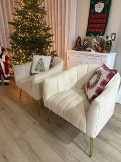 Velvet Accent Chairs (Set of 2)