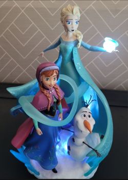 Disney Parks Frozen 10th Anniversary  Light Up Figurine.  New.  Anna, Elsa and olaf
