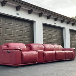 Sofa/Couch Sectional - ELECTRIC RECLINER - Leather - LIKE NEW - Delivery Available 🚛