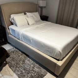 Queen Size Bed Frame ( Box Spring And Mattress Included )