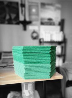 Green Octagon Wall Panels Sound Proof