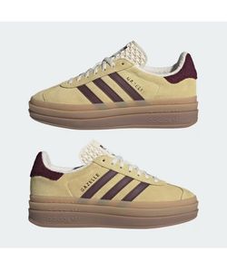 Women’s Adidas Gazelle Bold “Almost Yellow Maroon”