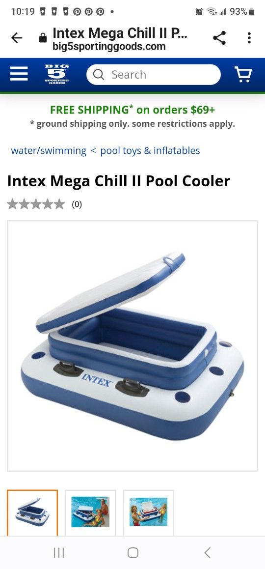 Inflatable COOLER ICE CHEST  New IN BOX!