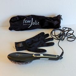 FemJolie Hair Straightener Brush 40W Heated Ceramic