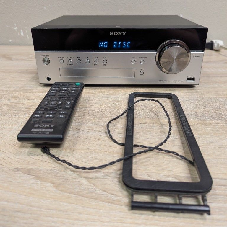 Sony CMT-SBT100 CD Receiver/Home Audio System + Remote & Antenna