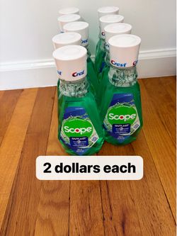 crest scope mouthwash 2 dollars each