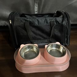 Carrier And Food Bowls
