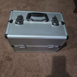 Folding 4 Tray Aluminum Fishing Tackle Box