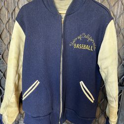 Vintage Whiting Size 44 ( Large) Varsity Letterman Jacket University Of California Baseball