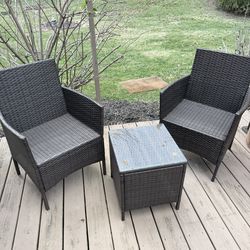 Patio Chairs and Small Table