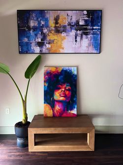 Living Room Bundle Set - Modern Coffee Table + 2 Art Pieces