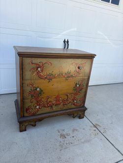 Antique Hand-Painted Wooden Chest of Drawers