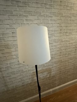 Floor lamp, black/white, 59 "