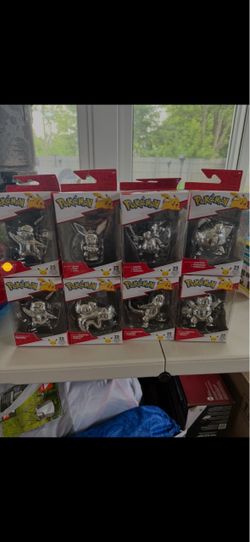 Pokémon 25th Anniversary Silver Figures – Lot of 8