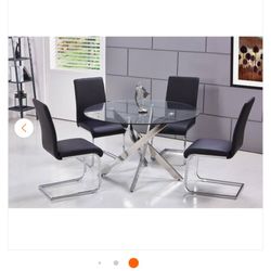 Trinity Black Dining Set (5-Piece)