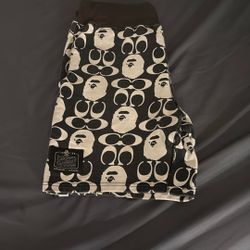coach x bape shorts
