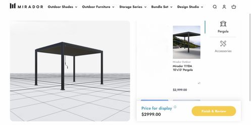 Mirador Outdoor 10’x13’ Pergola – Brand New – $1250