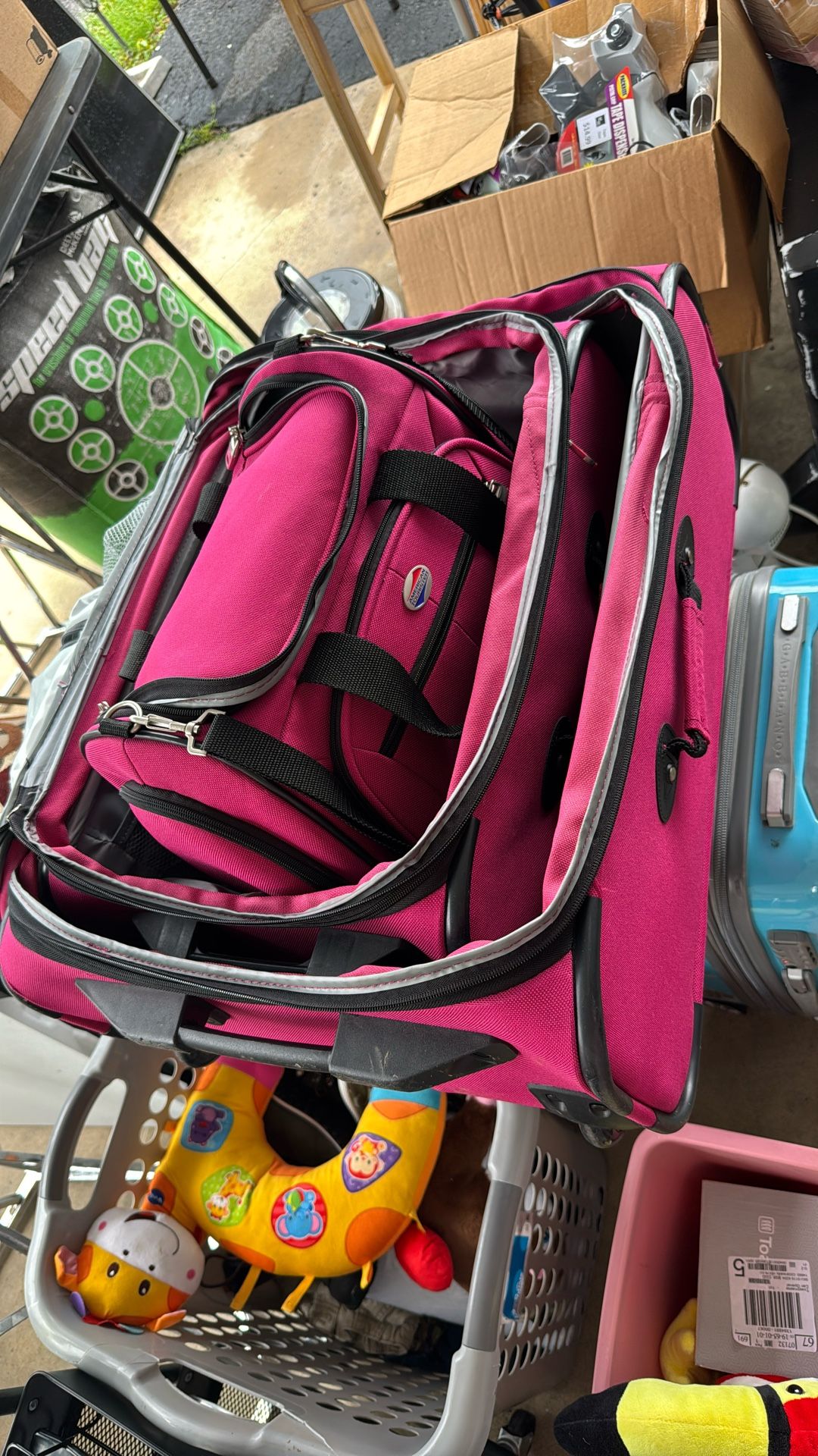 Three-piece suitcase, American tourist soft