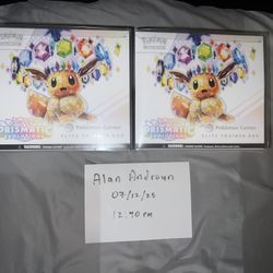 2 Pokemon Center Prismatic Evolution ETBs (BOX ONLY)