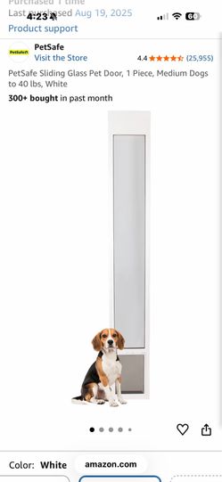 PetSafe Sliding Glass Pet Door – Medium (Up to 40 lbs)