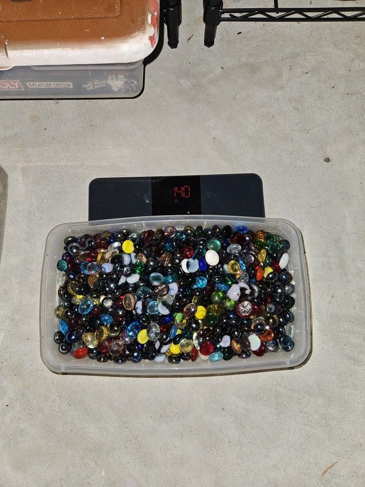 14 Pounds FLAT GEM MARBLES Craft Or Play