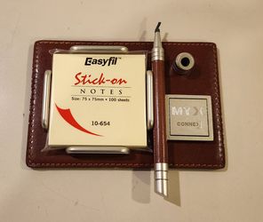 Executive Desk Organizer Set with Pen & Sticky Notes – New in Box