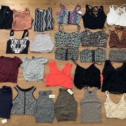 Women’s Tops 25 Piece Bundle Crop Top / Tank / Bustier / Corset / Lace / Strappy / Night Out