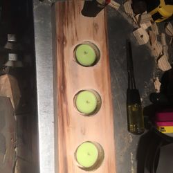 Wood Candle Holder 