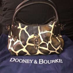 Authenic Dooney & Bourke Giraffe Print Hobo Bag