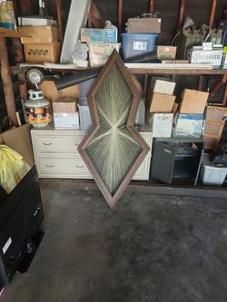 Art Decor Wooden And Gold Thread