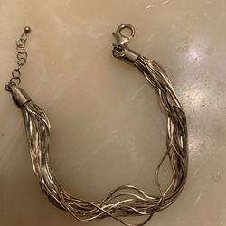 Womans Silver Bracelet 925 8” Plus Length